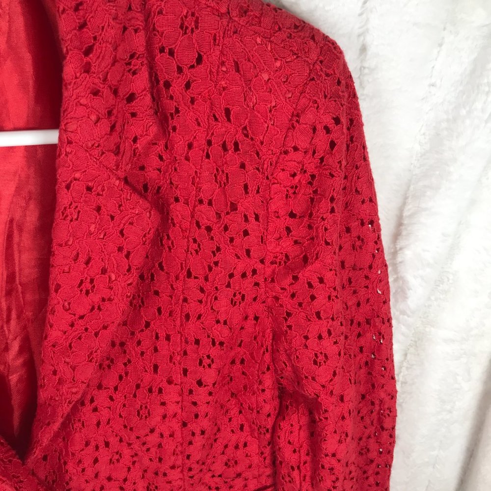 Forever21 Women's L Cropped Lace Jacket - Picture 3 of 8